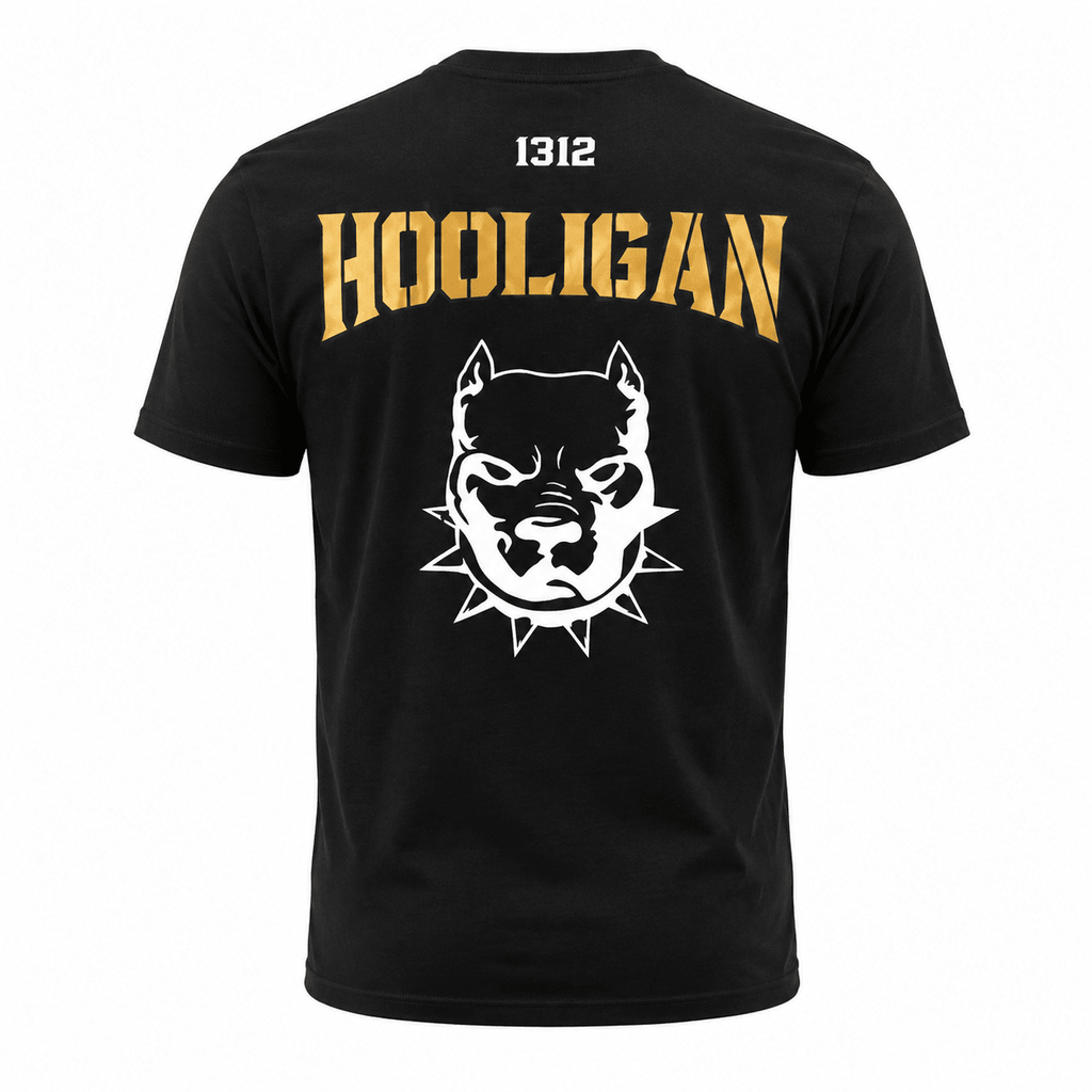 HOOLIGAN PITBULL BLACK & GOLD - HARDCORE CREW