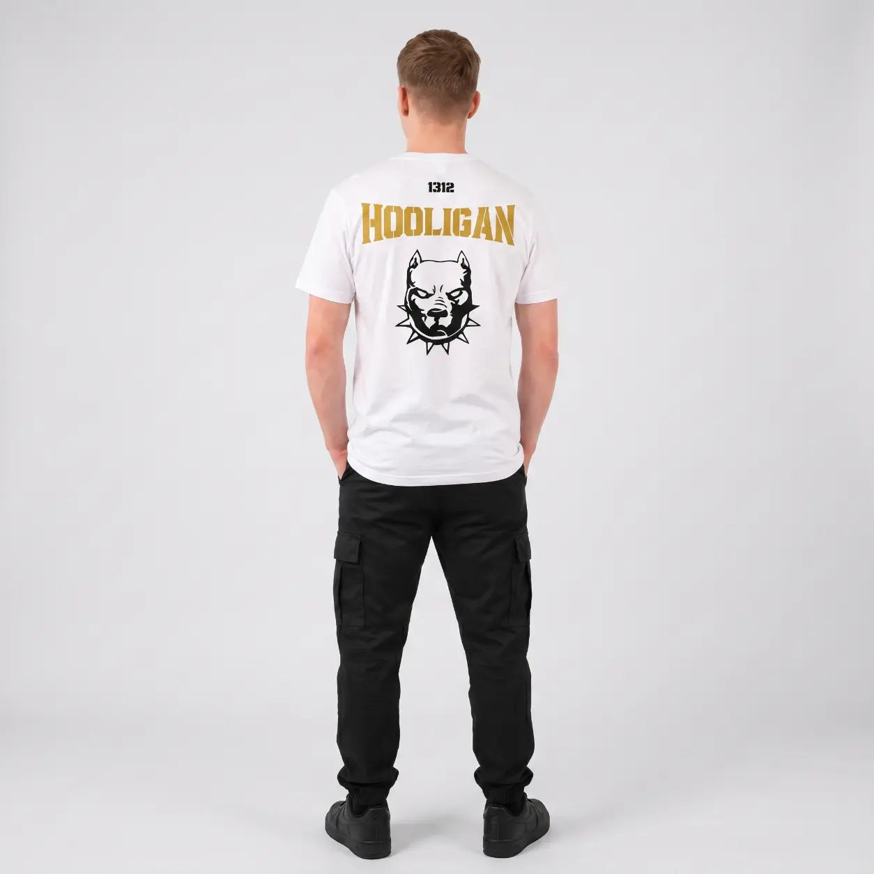 HOOLIGAN PITBULL WHITE & GOLD - HARDCORE CREW